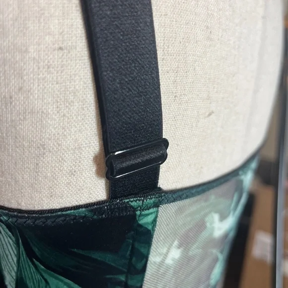 NWOT Victoria's Secret Very Sexy Green Black Tropical Bustier Rhinestone Straps - Picture 13 of 15